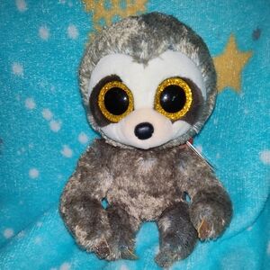 Ty Beanie Boos Dangler Sloth Plush – Glitter Eyes – New with Tags – Feb 22 Birth